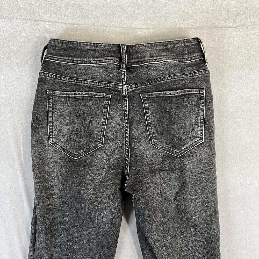 We The Free People Skinny Jeans Womens 31 Gray High Rise Raw Hem Stretch - Picture 4 of 11